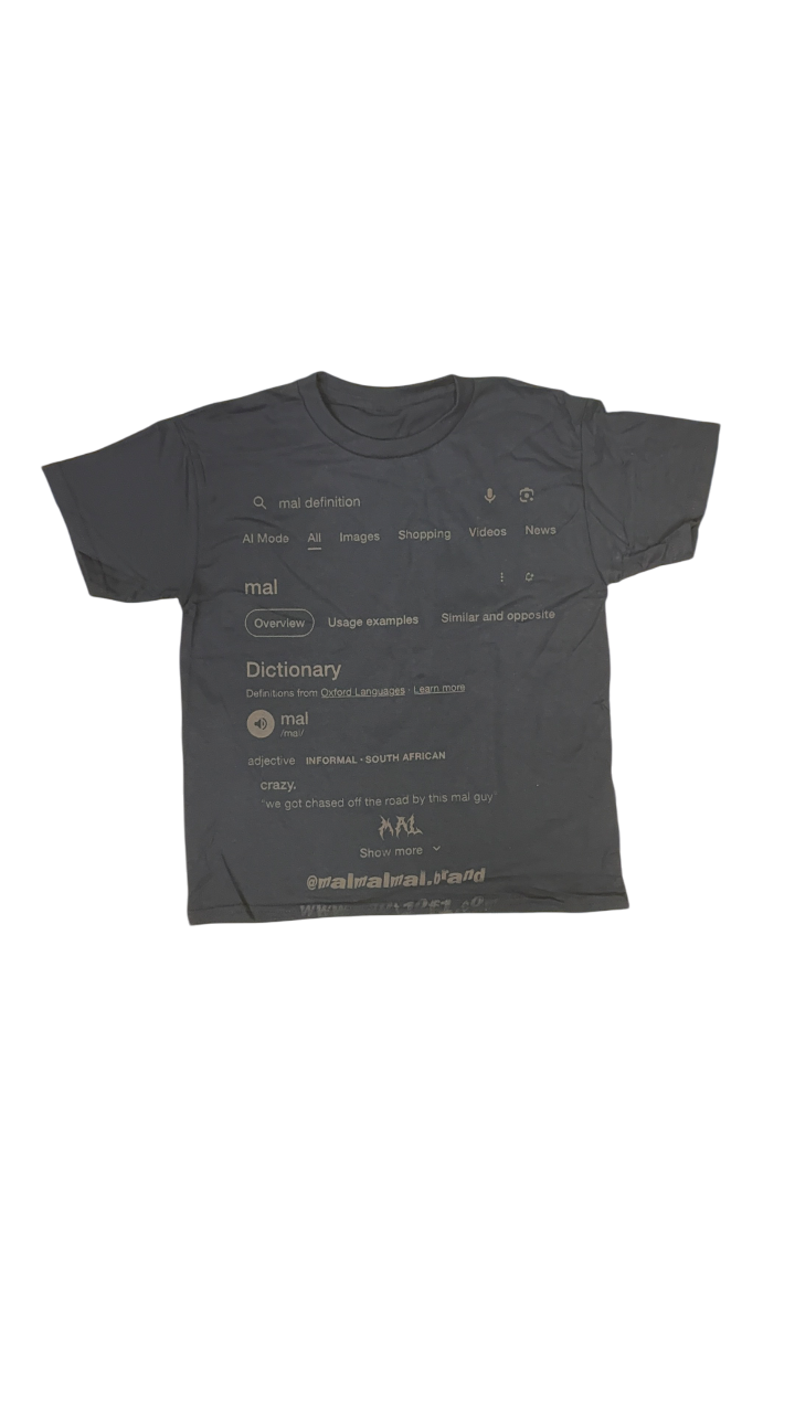 LASER BURNED “MAL” DEFINITION TEE